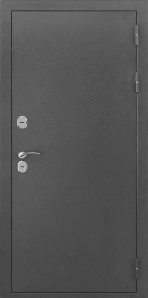 Входная дверь ДвериПРО L-Термо серебро Алиса (16мм, ПВХ софт грей, зеркало) DPRO197902 внешняя сторона