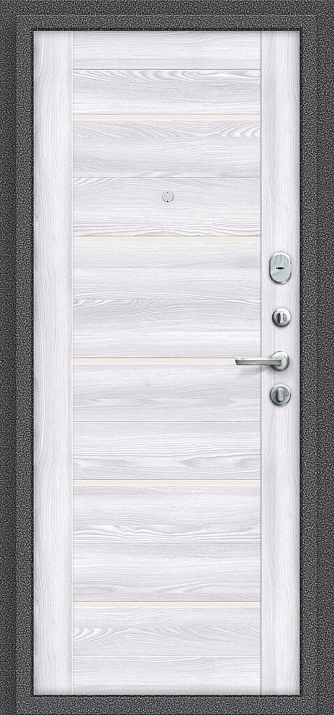 Фото Входная дверь Тайга-9 Антик Серебряный/Царга BR5588 внутренняя сторона