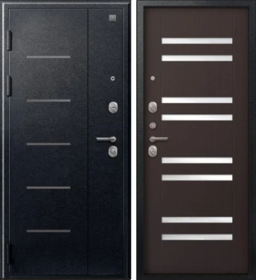 Дверь V-07 Черный муар - Темная лиственница