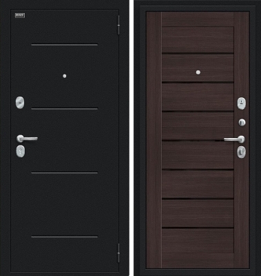 Дверь Браво Техно Букле черное/Wenge Veralinga