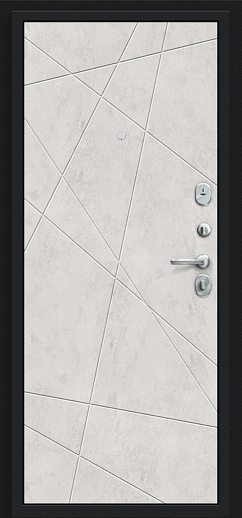 Входная дверь Граффити-5 Букле черное/Look Art BR4837 внутренняя сторона